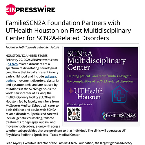 FamilieSCN2A Press Release